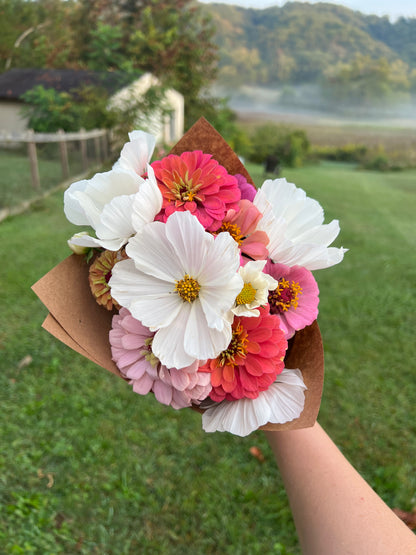 Wrapped Bouquets + Flower Jars